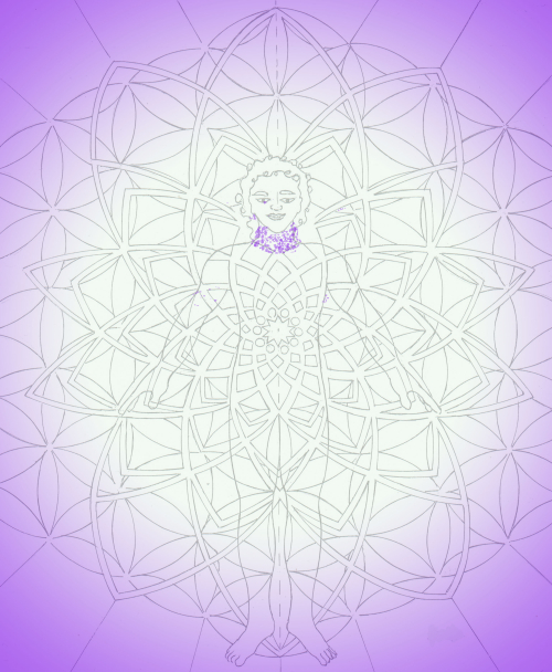 # 1 - 4-D  Mandala Crown in large flower black and white